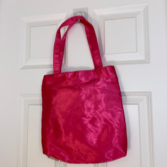 Hello Kitty NWT hot pink stripe sequin tote bag - Picture 3 of 7